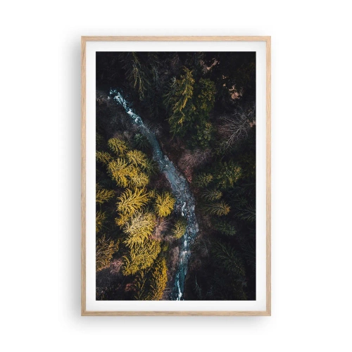 Plakát v rámu světlý dub - Rychle, stále rychleji - 61x91 cm