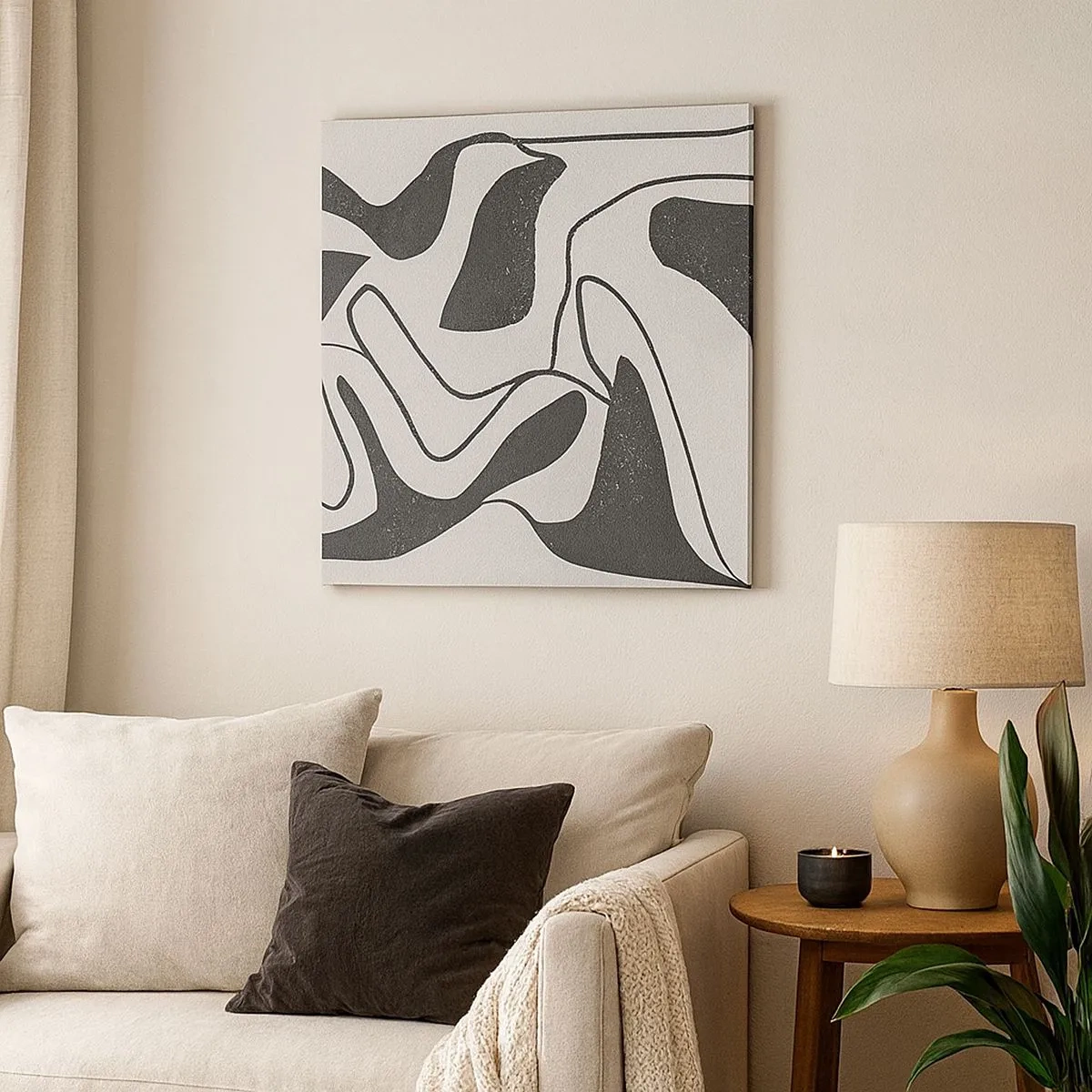 Obraz na plátně - Abstraktní hra v labyrintu - 30x30 cm