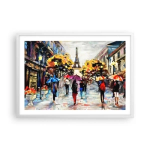 Plakát v bílém rámu - Na podzim zvlášť krásný - 70x50 cm