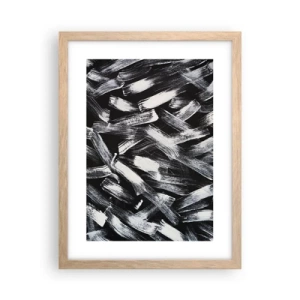 Plakát v rámu světlý dub - Abstrakce v industriálním duchu - 30x40 cm
