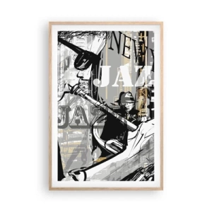 Plakát v rámu světlý dub - V rytmu New Yorku - 61x91 cm