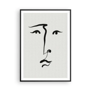 Plakát v černém rámu - Jednoduchý portrét - 70x100 cm