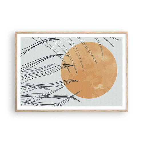 Plakát v rámu světlý dub - Vždy ke slunci - 100x70 cm