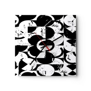 Nástěnné hodiny - Bílé je bílé a černé černé - 30x30 cm
