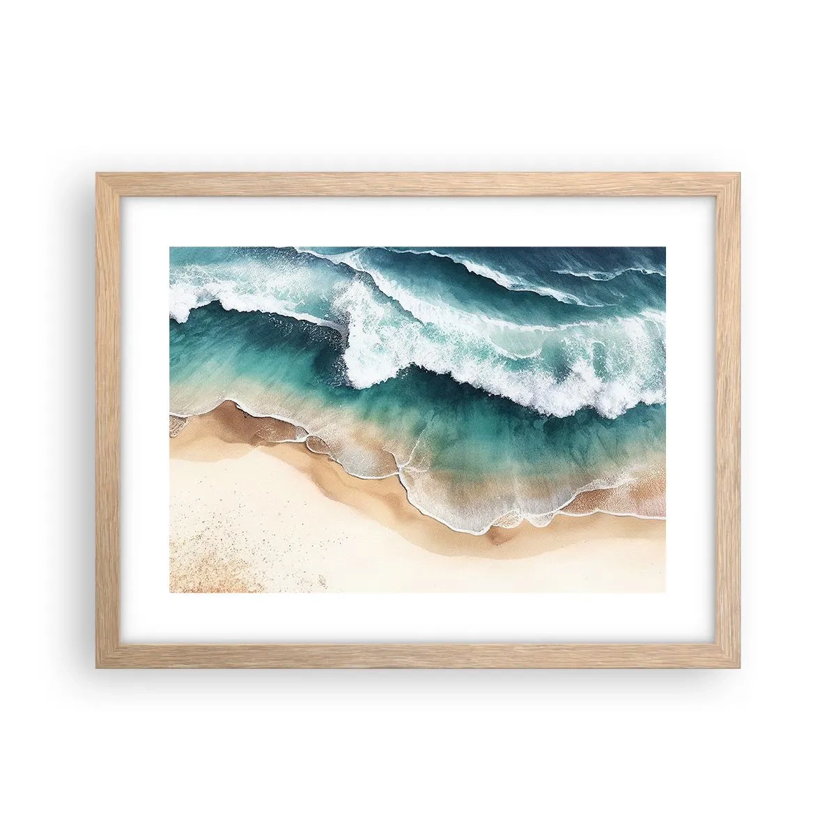 Plakát v rámu světlý dub - Odvěké setkání - 40x30 cm