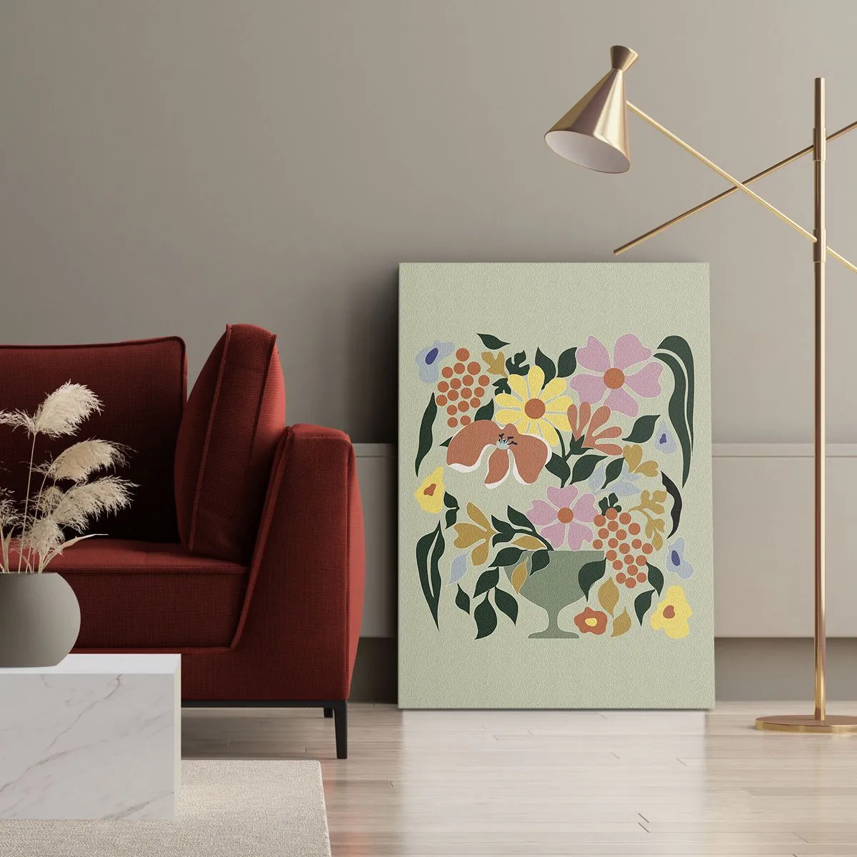 Obraz na plátně - Kytice překypující životem - 50x70 cm