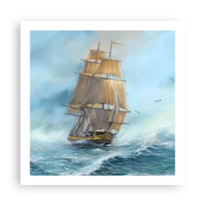 Plakát - Běžící po vlnách - 60x60 cm