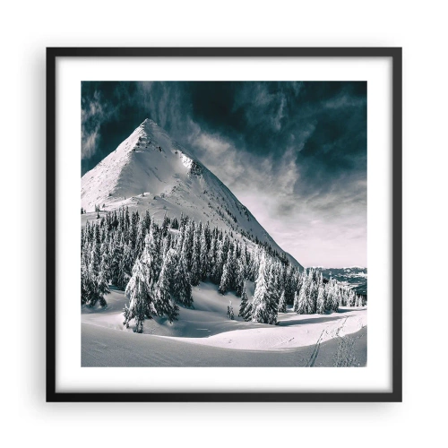 Plakát v černém rámu - Země sněhu a ledu - 50x50 cm