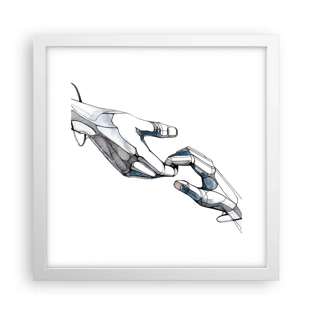 Plakát v bílém rámu - Dobré gesto - 30x30 cm