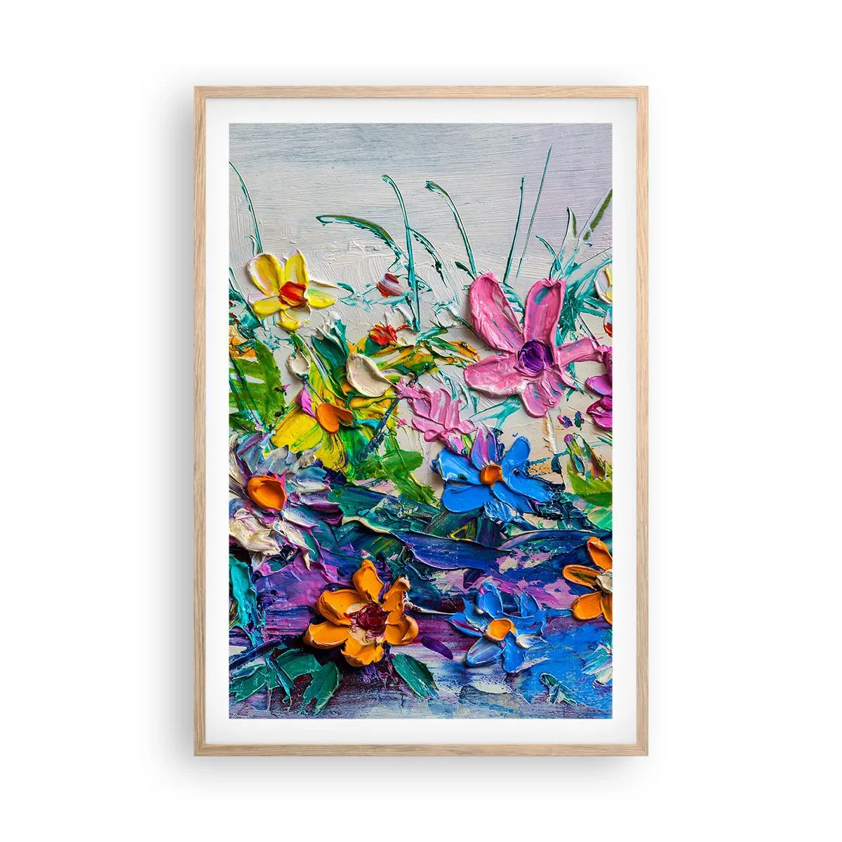 Plakát v rámu světlý dub - Vůbec ne zátiší - 61x91 cm