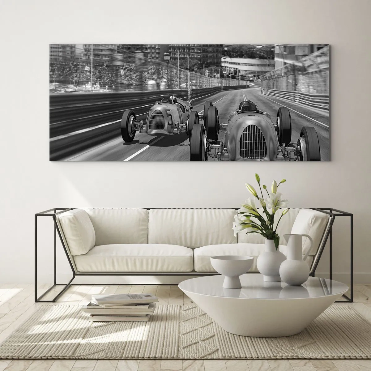 Obraz na skle - Kdysi dávno v Monte Carlu - 90x30 cm