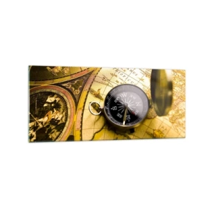 Obraz na skle - Co tak na konec světa? - 120x50 cm