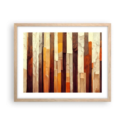 Plakát v rámu světlý dub - Hymna lesních stromů - 50x40 cm