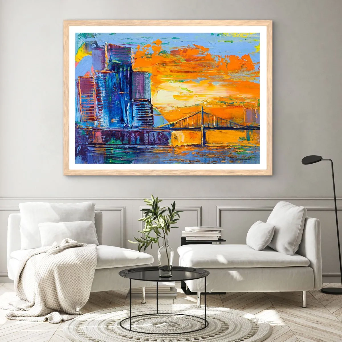 Plakát v rámu světlý dub - Kultura a příroda - 70x50 cm