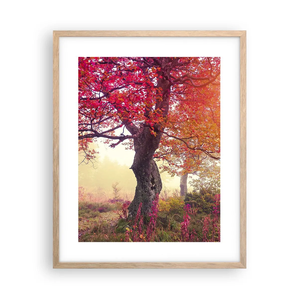 Plakát v rámu světlý dub - Šílenství rozkvětu - 40x50 cm