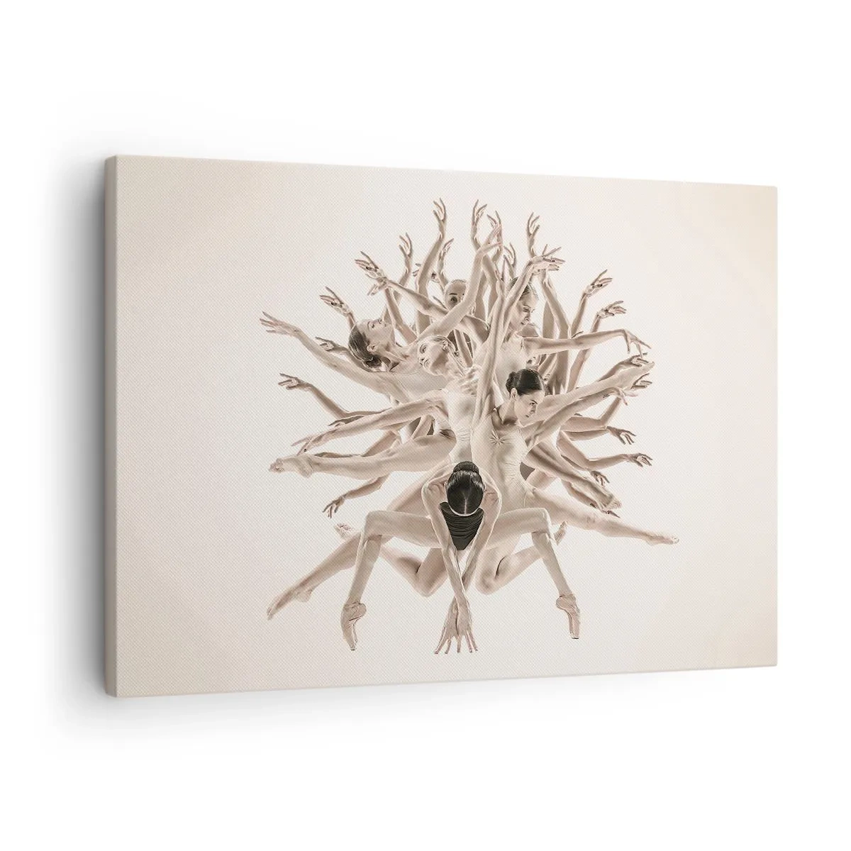 Obraz na plátně - Abstraktní kompozice tanečníků v pohybu - 70x50cm - Rozkvět v tanci - Moderní nástěnná dekorace do obývacího pokoje a ložnice ARTTOR