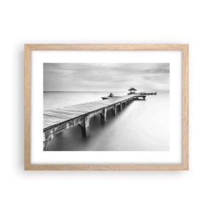 Plakát v rámu světlý dub - Daleko od nás - 40x30 cm