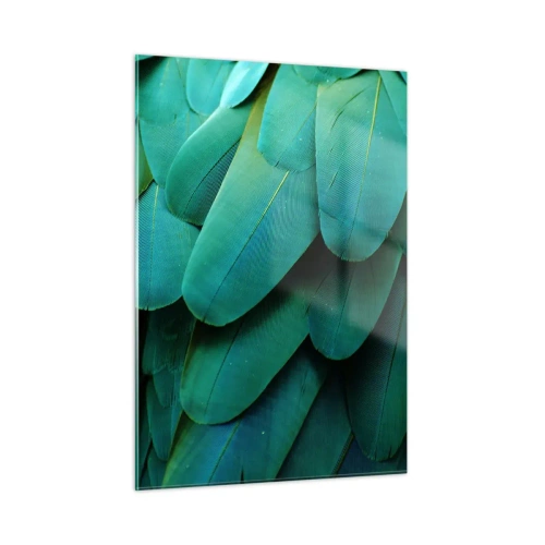 Obraz na skle - Přesnost papouščí povahy - 50x70 cm