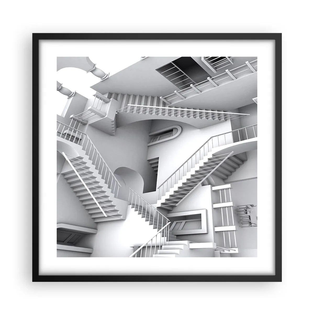 Plakát v černém rámu - Paradoxy prostoru - 50x50 cm