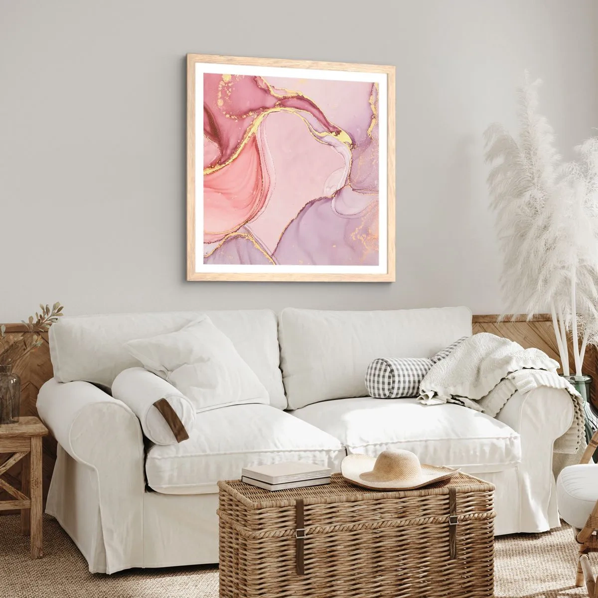 Plakát v rámu světlý dub - Mazlení barev - 30x30 cm