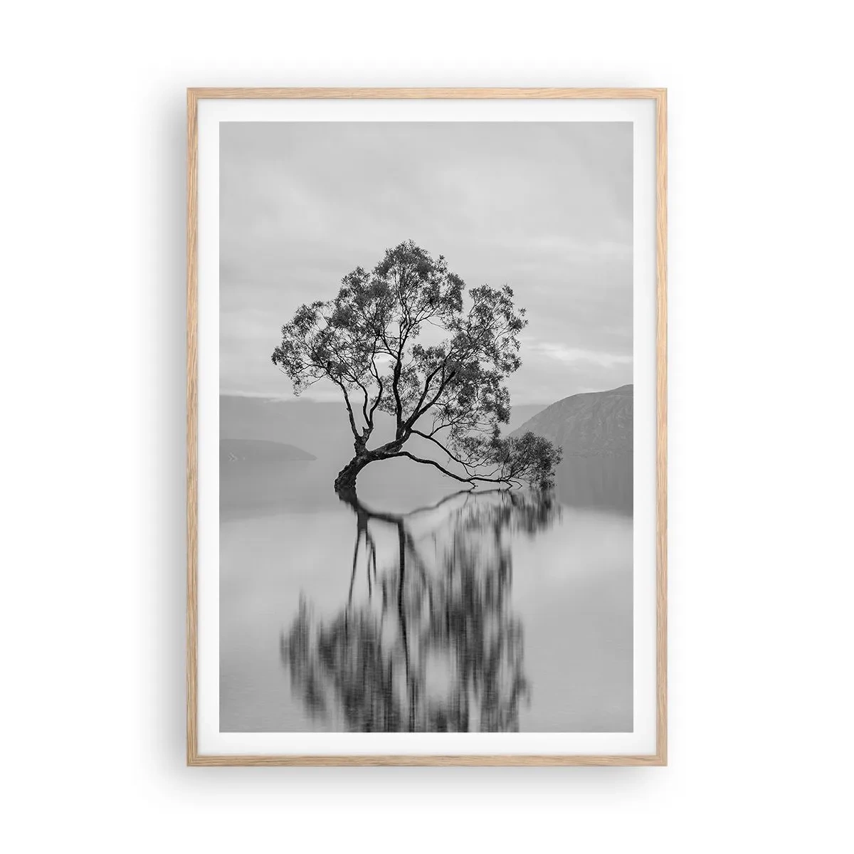 Plakát v rámu světlý dub - Existuje taková země - 70x100 cm