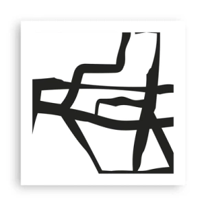 Plakát - Černobílá konstrukce - 50x50 cm