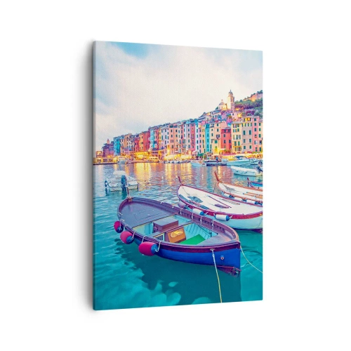 Obraz na plátně - Barevný večer v přístavu - 50x70 cm