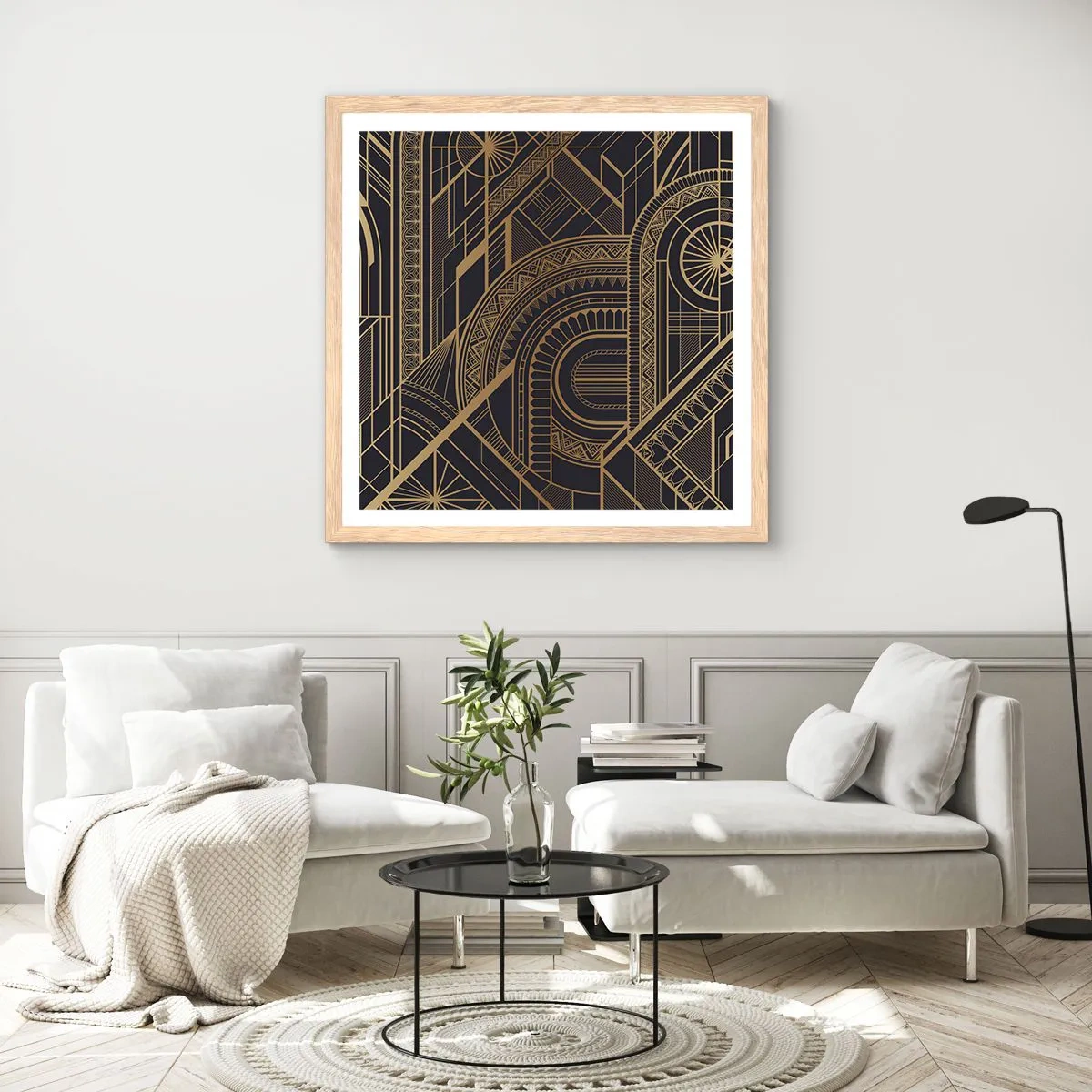 Plakát v rámu světlý dub - Koncepty, nápady, plány - 40x40 cm