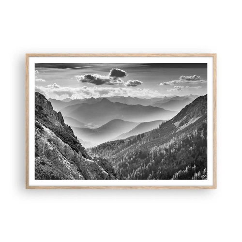 Plakát v rámu světlý dub - Až k obzoru - 100x70 cm
