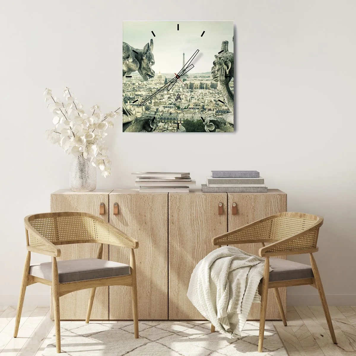 Nástěnné hodiny - Pařížské povídání - 30x30 cm