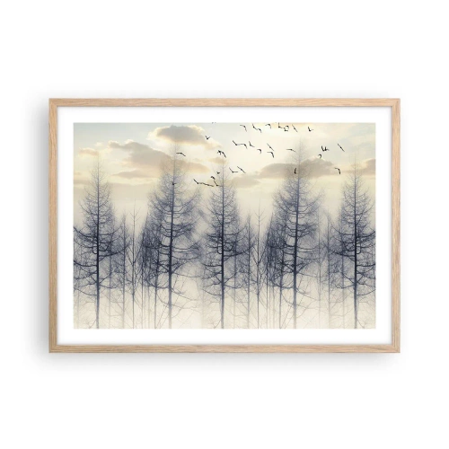 Plakát v rámu světlý dub - Duchové lesa - 70x50 cm
