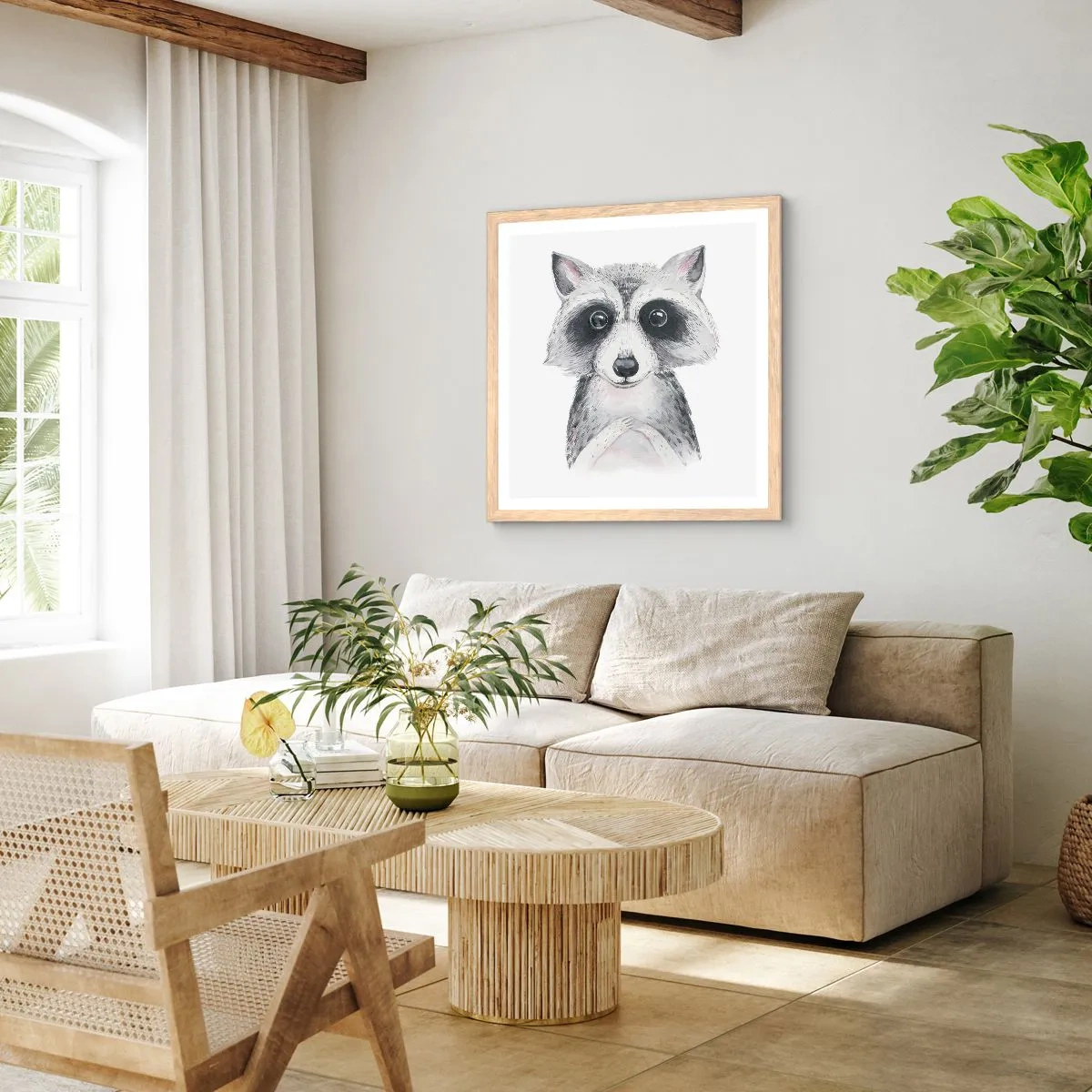 Plakát v rámu světlý dub - Chvíle dojetí - 30x30 cm