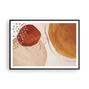 Plakát v černém rámu - Zaoblení a pohyb - 100x70 cm