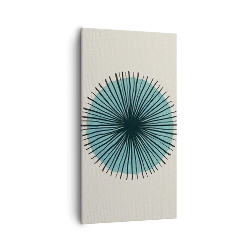 Obraz na plátně - Zářící modrá - 55x100 cm