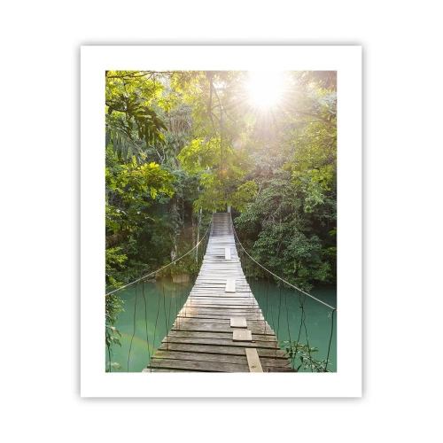 Plakát - Nad azurovou vodou do azurového lesa - 40x50 cm