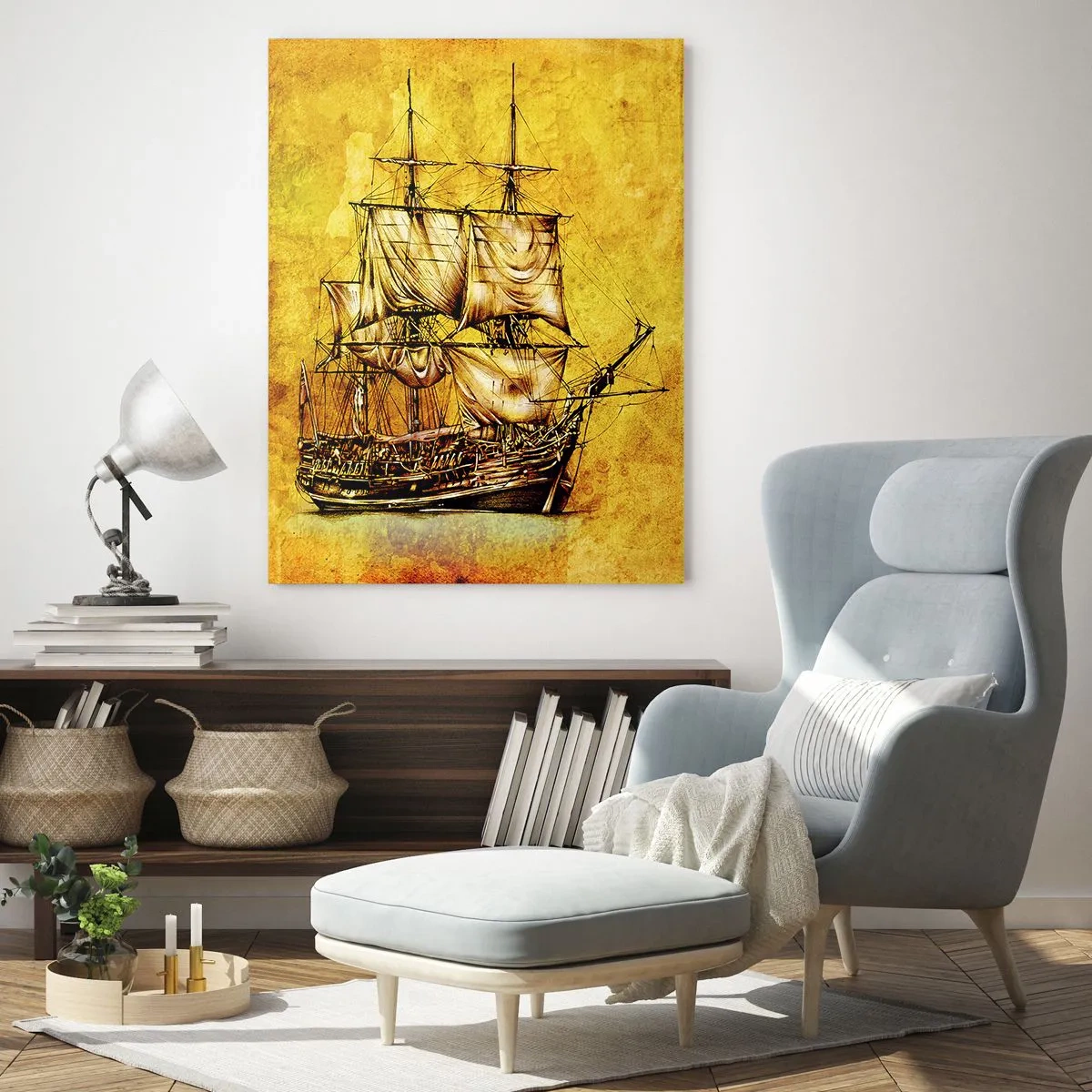Obraz na skle - Směr Tortuga! - 50x70 cm