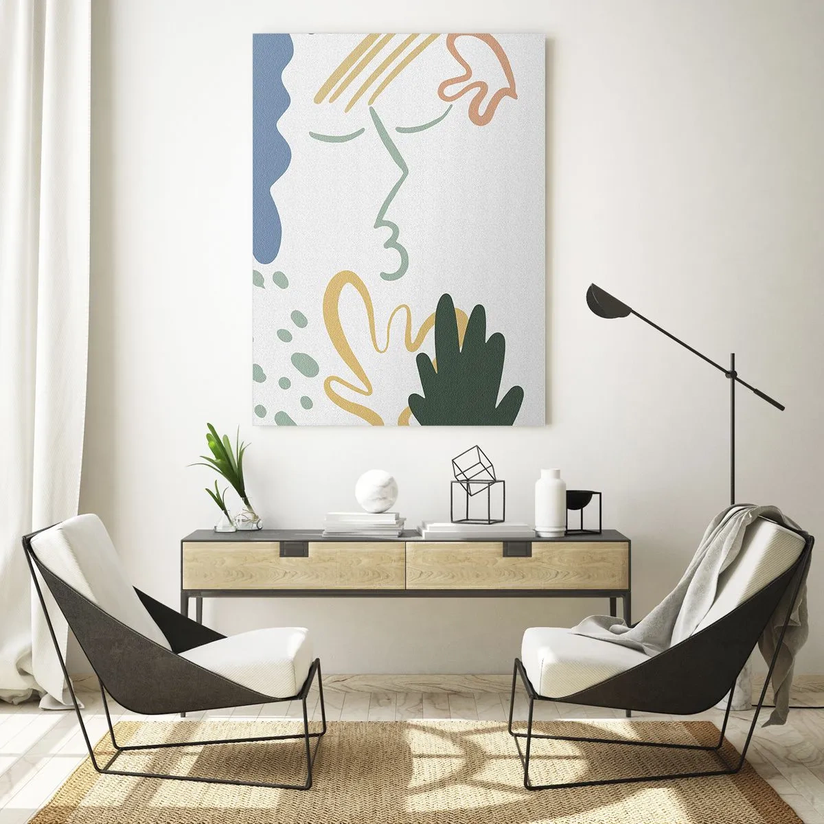 Obraz na skle - Polibek květin - 80x120 cm