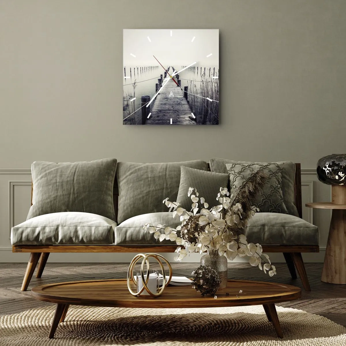 Nástěnné hodiny - Ponoř se do klidu - 30x30 cm