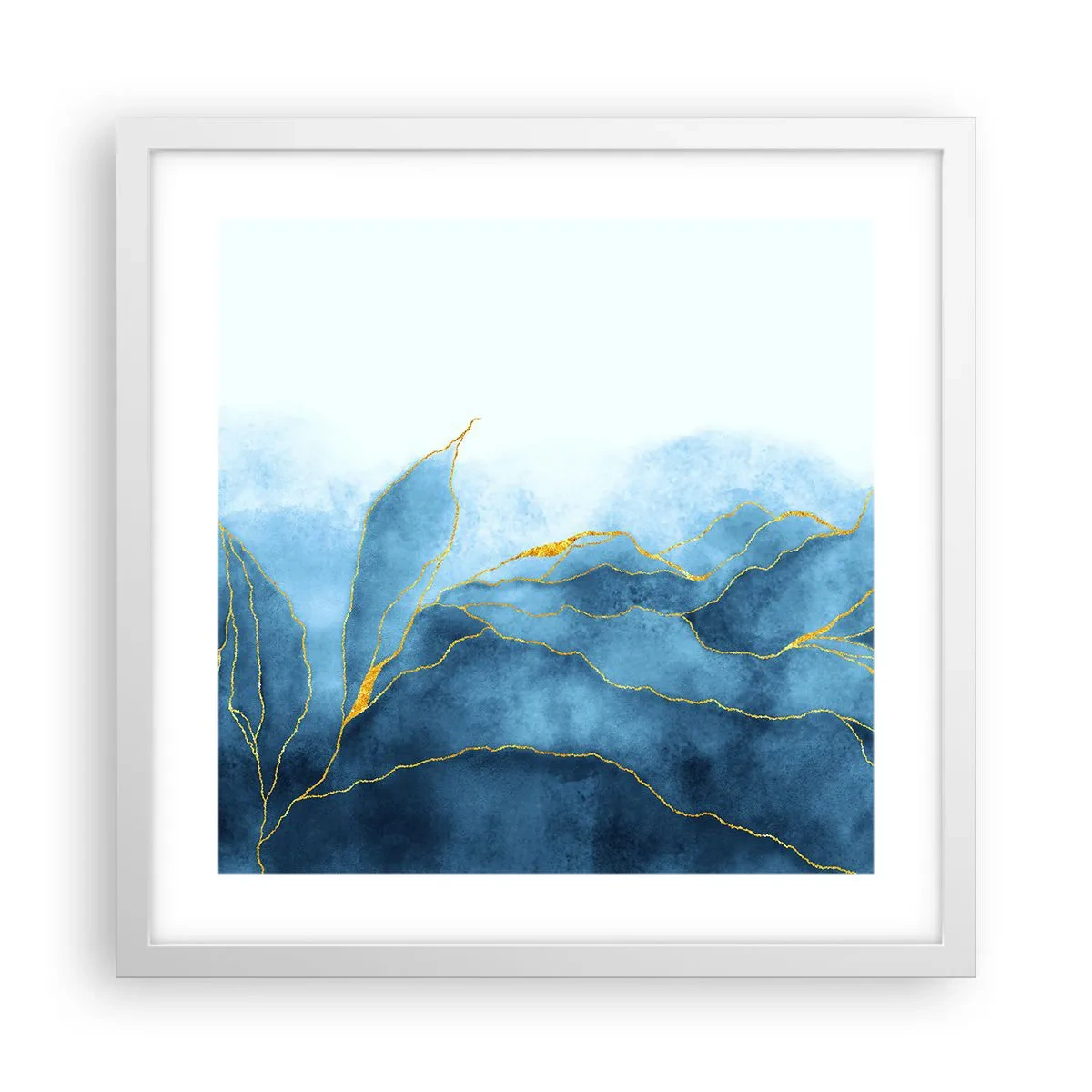 Plakát v bílém rámu - Blankyt ve zlatě - 40x40 cm