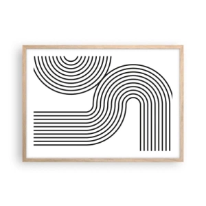 Plakát v rámu světlý dub - V zatáčce - 70x50 cm