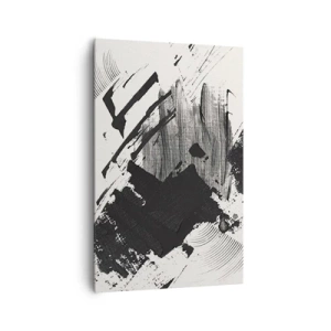 Obraz na plátně - Abstrakce – exprese černé - 80x120 cm