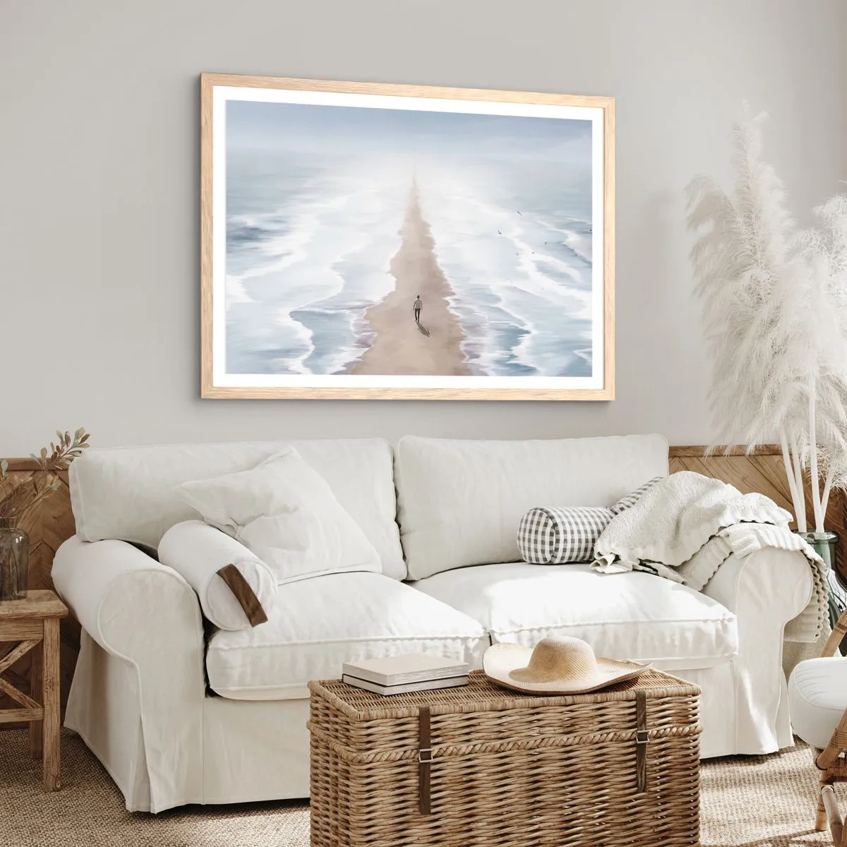 Plakát v rámu světlý dub - Světlá budoucnost - 70x50 cm