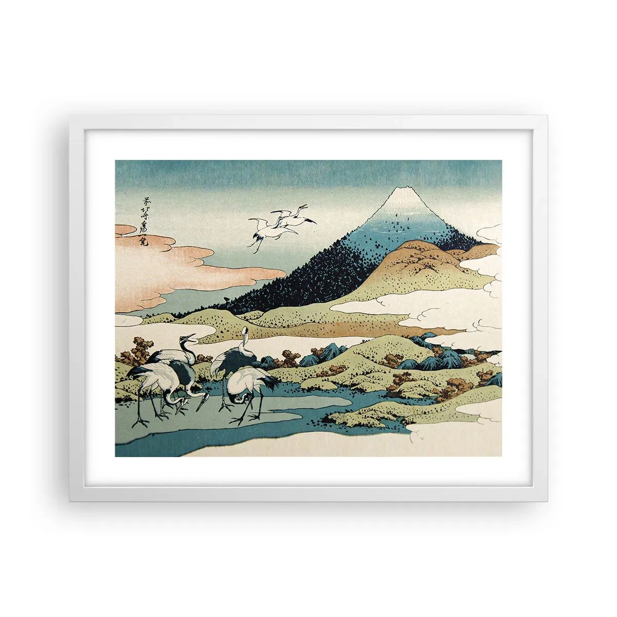 Plakát v bílém rámu - V japonském duchu - 50x40 cm