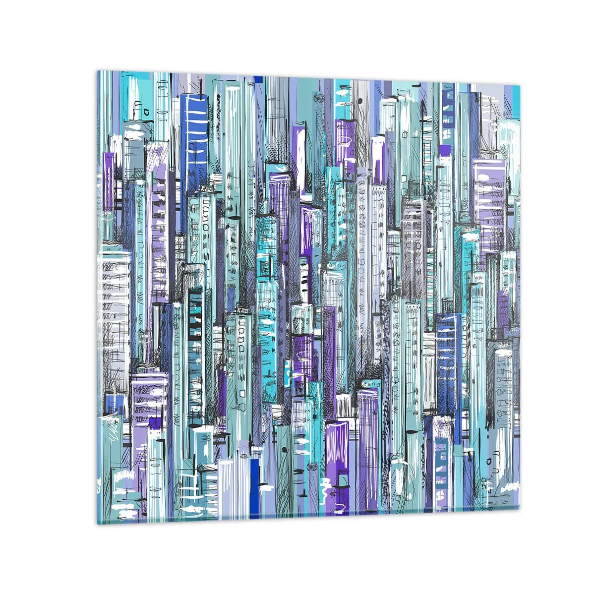 Obraz na skle - Zmodralé od nebe - 30x30 cm