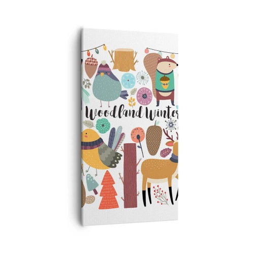 Obraz na plátně - Pohádkové svátky v lese - 55x100 cm