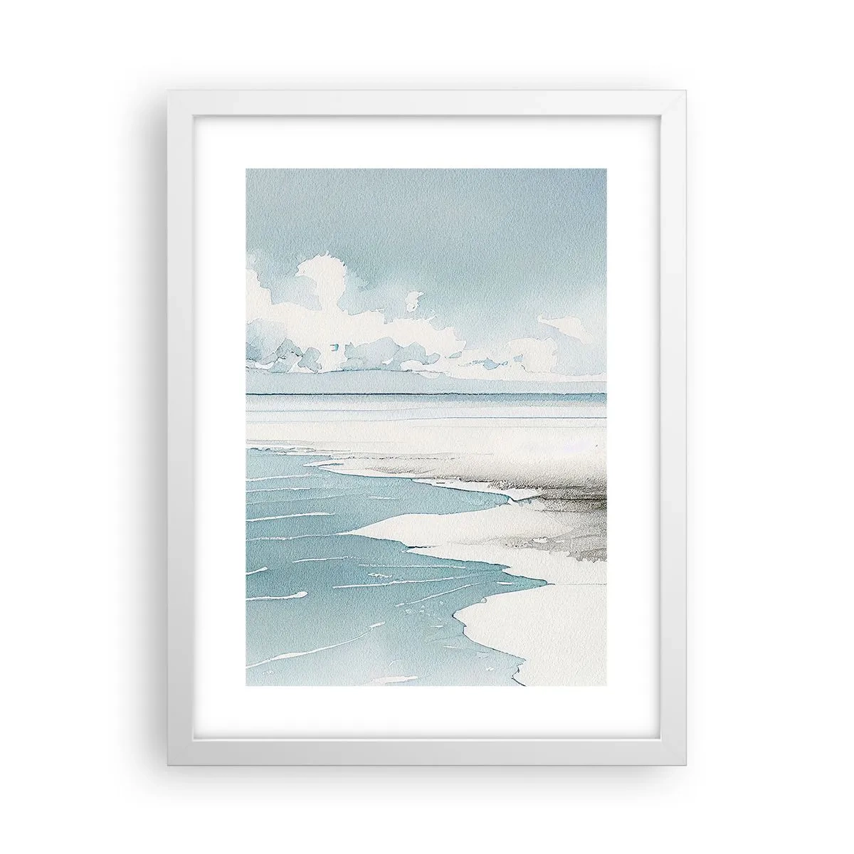 Plakát v bílém rámu - Jemný příliv - 30x40 cm