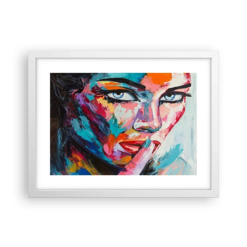 Plakát v bílém rámu - Naše první tajemství - 40x30 cm