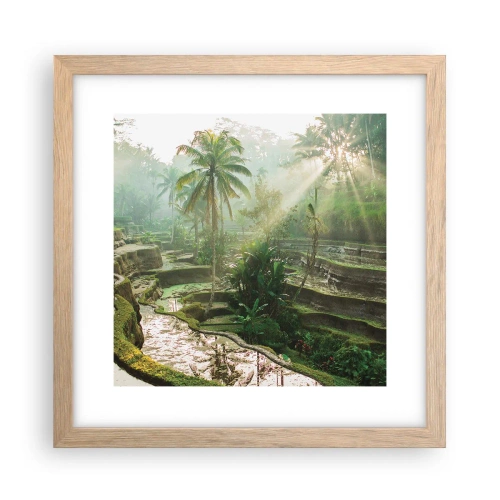 Plakát v rámu světlý dub - Vyrůstát na slunci - 30x30 cm