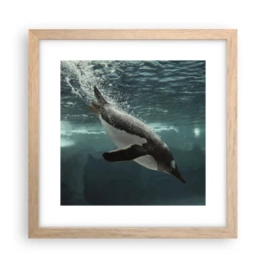 Plakát v rámu světlý dub - Vítejte v mém světě - 30x30 cm