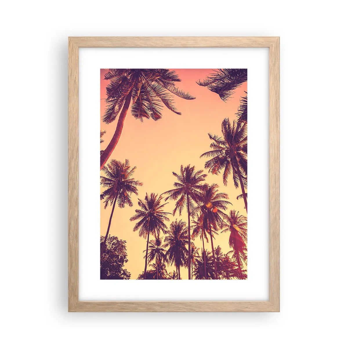 Plakát v rámu světlý dub - Tropická variace - 30x40 cm